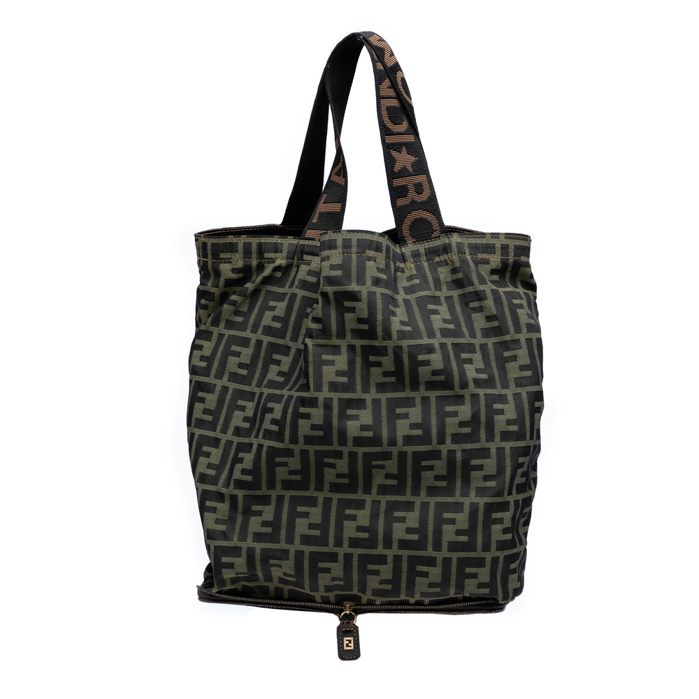Pre-Loved Fendi Zucca Canvas and Nylon Foldable Tote